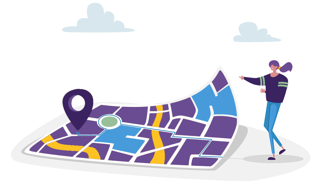 Illustration of college roadmap